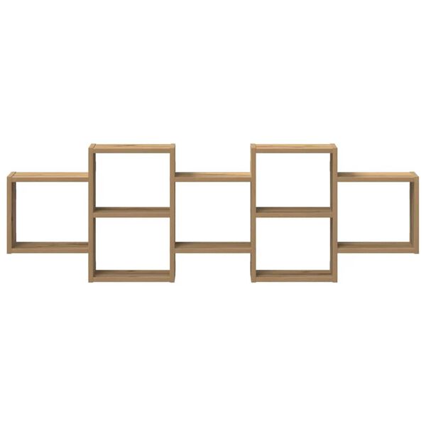 vidaXL Wall Shelf Artisian Oak 129x18x42 cm Engineered Wood