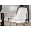 Venture Home Dining Chairs 2 pcs Velvet Deluxe Velvet Beige and Brass