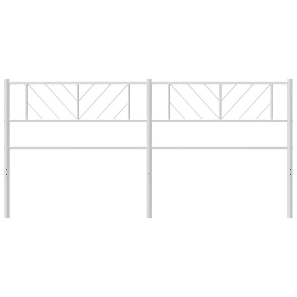 vidaXL Metal Headboard White 200 cm