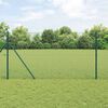 vidaXL Fence Post Green 50 x 1.4 m (19 x 19 mm mesh) Steel and PVC