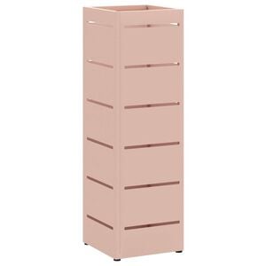 vidaXL Umbrella Stand with Storage Pink 15.5 x 15.5 x 49 cm Metal