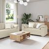 vidaXL Sofa 2 pcs Beige Linen