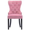 vidaXL Dining Chairs 2 pcs Pink Velvet