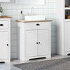 vidaXL Bathroom Sink Cabinet BODO White and Brown 70x35x80 cm