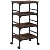 vidaXL Kitchen Trolley Brown Oak 45x35x89.5 cm Engineered Wood