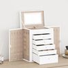 vidaXL Jewellery Box 6-Layer with Mirror Lockable White