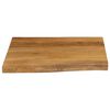 vidaXL Table Top 80x80x3.8 cm Live Edge Solid Wood Mango