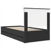 vidaXL Bed Frame with Drawer Black 90 x 200 cm Engineer Wood