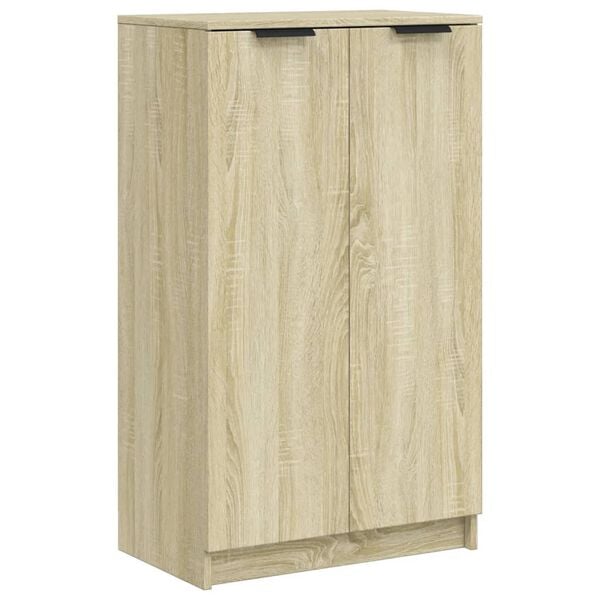 vidaXL Shoe Cabinet Sonoma Oak 59x35x100.5 cm Engineered Wood