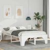 vidaXL Bed Frame White 135 x 190 cm Solid Pine Wood