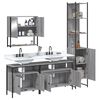 vidaXL 4 Piece Bathroom Furniture Set Grey Sonoma Engineered Wood