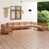 vidaXL 8 Piece Garden Lounge Set Honey Brown Solid Pinewood