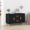 vidaXL Sideboard Black Oak 100x36x60 cm Engineered Wood