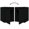 vidaXL TV Cabinets 6 pcs Black Solid Wood Pine