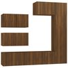 vidaXL 6 Piece TV Cabinet Set Brown Oak Engineered Wood