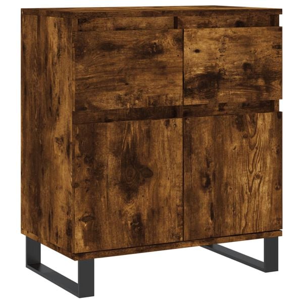 vidaXL Sideboard Smoked Oak 60x35x70 cm Engineered Wood