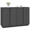 vidaXL Sideboard Grey 120x35x80 cm Solid Wood Pine