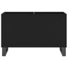 vidaXL Record Cabinet Black 74.5x38x48 cm Engineered Wood