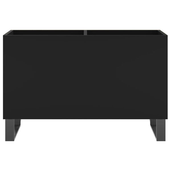 vidaXL Record Cabinet Black 74.5x38x48 cm Engineered Wood