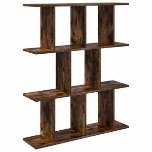 vidaXL Wall Shelf Smoked Oak 80 x 20 x 96 cm Engineered Wood