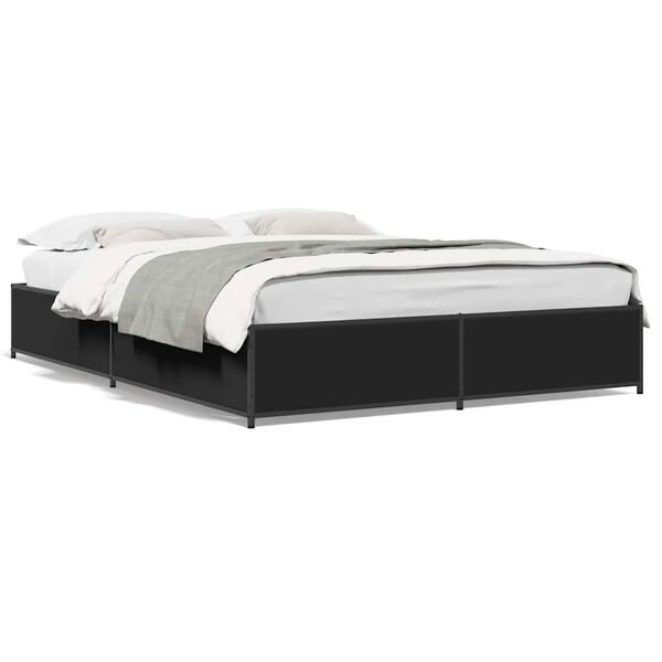 vidaXL Bed Frame without Mattress Black 120x190 cm Small Double