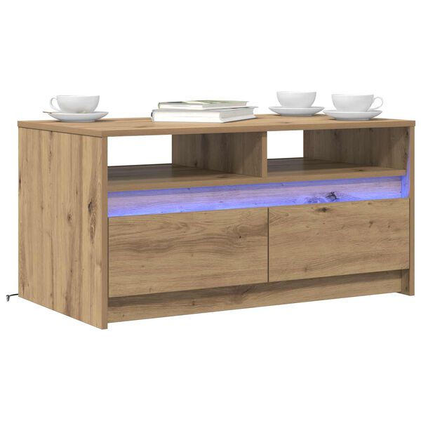 vidaXL Coffee Table Artisian Oak 90 x 50 x 45 cm Engineered Wood