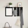 vidaXL Wall-Mounted Coat Rack with Shelf Black oak 85 x 10 x 45 cm