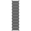 vidaXL Shoe Rack Black 44x32x174 cm PP