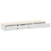 vidaXL Bed Drawers White 140 x 36.5 x 16.5 cm Engineered Wood