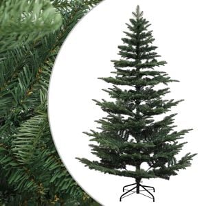 vidaXL Artificial Hinged Christmas Tree 210 cm PE & PVC Green