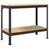vidaXL Work Benches with Shelf Black 114 x 54 x 91 cm Engineered Wood