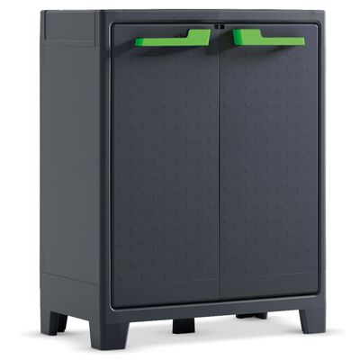 Keter Low Storage Cabinet Moby Graphite Grey 100 cm