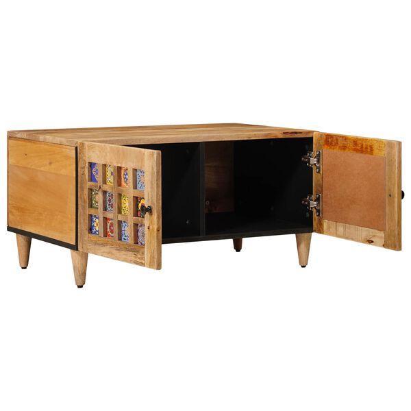 vidaXL Coffee Table Natural 80 x 50 x 40 cm Solid Mango Wood