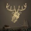 vidaXL Reindeer Head with 140 LEDs Warm white 60 cm Acrylic