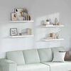 vidaXL Wall Shelf 4 pcs White Marble 90 x 23.5 x 4 cm Engineered Wood