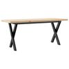 vidaXL Coffee Table X-Frame 110x40x45.5 cm Solid Wood Pine and Steel