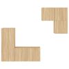 vidaXL 4 Piece TV Wall Units Sonoma Oak Engineered Wood