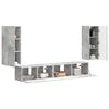 vidaXL TV Cabinet Set 4 pcs Concrete Grey Engineered Wood