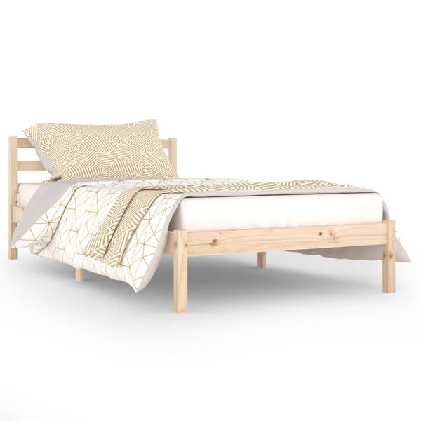 vidaXL Bed Frame without Mattress Solid Wood Pine 100x200cm