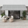 vidaXL Manual Retractable Awning Anthracite&White 450x350 cm