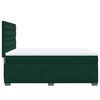 vidaXL Box Spring Bed with Mattress Dark Green 140x190 cm Velvet