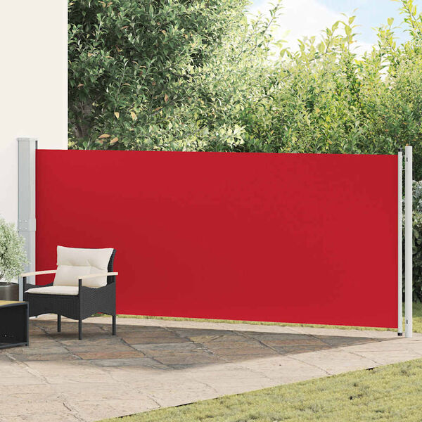 vidaXL Patio Retractable Side Awning 600x160 cm Red