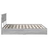 vidaXL Storage Bed Grey Sonoma 160 x 200 cm Engineered Wood