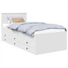 vidaXL Daybed with Drawer White and Black 75 x 190 cm Engineered Wood