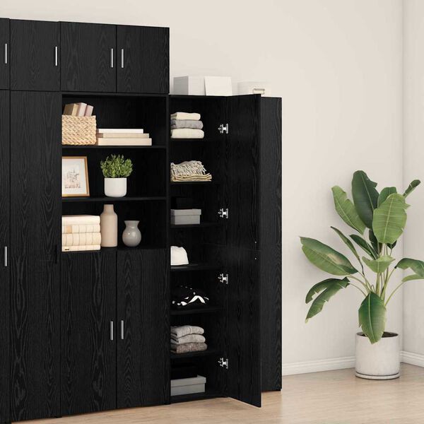vidaXL Highboard Black Oak 40 x 42.5 x 185 cm