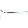 vidaXL Manual Retractable Awning White 2.5 x 2 m