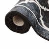 vidaXL Rug Washable Black and White 160x230 cm Anti Slip