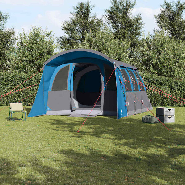 vidaXL Family Tent with Roof Blue and Grey 576 x 325 x 213 cm