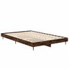 vidaXL Bed Frame without Mattress Smoked Oak 120x190 cm Small Double Engineered Wood