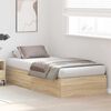 vidaXL Bed Frame with Storage Sonoma oak 90 x 200 cm Engineered wood